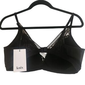 Knix Black Smooth Lace Trim Bra